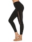 cheap Sport Athleisure-Women&#039;s Basic Legging Solid Colored Print Mid Waist Black Pink Gray S M L / Slim