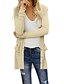cheap Cardigans-Women&#039;s Cardigan Sweater Jumper Knit Pocket Knitted Tunic Open Front Solid Color Daily Basic Essential Casual Fall Winter Apricot Wine Red S M L / Long Sleeve / Spring / Regular Fit