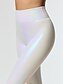 abordables Bottoms-Femme Collants Legging Polyuréthane Bleu Blanche à la mode Hip-Hop Taille haute Paillettes Soirée Aptitude Toute la longueur Elastique Scintillant Confort S M L XL / Slim