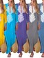 cheap Boho Dresses-Women&#039;s Swing Dress Maxi long Dress Blue Purple Yellow Light gray Dark Gray Light Blue Long Sleeve Color Block Print Summer V Neck Casual Boho Going out 2021 S M L XL XXL