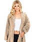 cheap Coats &amp; Trench Coats-Women&#039;s Teddy Coat Fall Winter Spring Daily Valentine&#039;s Day Going out Long Coat Regular Fit Elegant &amp; Luxurious Jacket Long Sleeve Classic Style Solid Colored Army Green Black Khaki / Faux Fur
