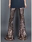 cheap Bottoms-Women&#039;s Basic Glamorous &amp; Dramatic Quick Dry Loose Party &amp; Evening Club Wide Leg Pants Patterned Full Length Sequins Novelty High Waist Light Brown