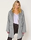 cheap Coats &amp; Trench Coats-Women&#039;s Faux Fur Coat Active Casual Wedding Valentine&#039;s Day Going out Work Coat Long Polyester Camel White Black Fall Winter Spring Turndown Regular Fit S M L XL XXL 3XL