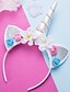 cheap Kids&#039; Headpieces-1pcs Toddler Girls&#039; Active Unicorn Solid Colored Pure Color / Mixed Color Polyester Hair Accessories Blushing Pink / Fuchsia / Silver One-Size / Clips &amp; Claws