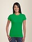 baratos T-shirts-Mulheres Diário Esportes Camiseta Manga Curta Tecido Decote Redondo Básico Blusas Delgado Verde Branco Preto S