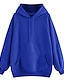 abordables Sudaderas y capuchas-sudadera con capucha casual de manga larga para mujer con bolsillo azul s