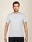 cheap Men&#039;s Clothing-Men&#039;s T shirt Tee Plain non-printing Round Neck Daily Outdoor Short Sleeve Tops Simple Green White Black / All Seasons / select one size larger than usual