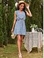 cheap Casual Dresses-Women&#039;s Sundress Short Mini Dress Blue Yellow Sleeveless Polka Dot Color Block Ruffle Print Summer V Neck Casual Going out 2021 S M L XL / Cotton / Cotton