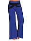 cheap Pants-Women&#039;s Wide Leg Patchwork Plus Size Pants Micro-elastic Color Block Mid Waist Blue Gray White S M L XL XXL