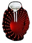 billige Hoodies-Herre Hattetrøje Pullover-hættetrøje Sort Gul Rød Blå Lilla Hætte Geometrisk 3D Print 3D-udskrivning Plusstørrelser Afslappet Tøj Hættetrøjer Sweatshirts Langærmet