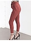 abordables Pants-Femme Chino Polyester Couleur Pleine Rose Claire Vert Véronèse Chic et moderne Taille médiale Mollet Quotidien Intérieur