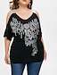 cheap Plus Size Tops-Women&#039;s Plus Size Camisole Tunic Polka Dot Print Round Neck Tops Basic Top Black