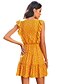cheap Casual Dresses-Women&#039;s Sundress Short Mini Dress Blue Yellow Sleeveless Polka Dot Color Block Ruffle Print Summer V Neck Casual Going out 2021 S M L XL / Cotton / Cotton