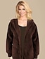 cheap Coats &amp; Trench Coats-Women&#039;s Teddy Coat Daily Wear Fall Regular Coat Chic &amp; Modern Jacket Light Pink ArmyGreen