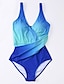 abordables Una pieza-Mujer Bañadores Una pieza Traje de baño Bloque de color Azul Piscina Morado Bañadores Trajes de baño