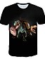billige T-shirts &amp; Trøjer til Drenge-Børn Baby Drenge T-shirt Kortærmet Dinosaurus Fantastiske Dyr Grafisk 3D Dyr Crewneck Trykt mønster Hvid Blå Gul Børn Toppe Aktiv Sej 2-12 år
