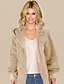 cheap Coats &amp; Trench Coats-Women&#039;s Teddy Coat Fall Daily Regular Coat Loose Basic Jacket Long Sleeve Solid Colored Blue Blushing Pink Wine
