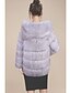 cheap Furs &amp; Leathers-Women&#039;s Faux Fur Coat Fall Winter Party Daily Regular Coat Warm Regular Fit Active Elegant Cute Jacket Long Sleeve Solid Color Gray
