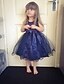 cheap Girls&#039; Dresses-Kids Little Girls&#039; Dress Solid Colored Flower Tulle Dress Wedding Party Layered Tulle Mesh Blue Red Fuchsia Knee-length Sleeveless Cute Dresses Summer 2-12 Years / Lace / Bow