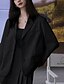 preiswerte Damen Blazer-Damen Einreiher - 1 Knopf Blazer Solide Alltagskleidung Weiß / Schwarz / Rosa S / M / L