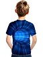 abordables T-shirts et chemises pour garçons-T-shirt Garçon Enfants Manches Courtes 3D Print Bloc de couleur 3D effet Bleu Enfants Hauts Actif Vêtement de rue Frais Eté Ecole du quotidien Intérieur 3-12 ans / Sportif
