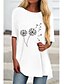 cheap Casual Dresses-Women&#039;s T Shirt Dress Tee Dress Short Mini Dress White Half Sleeve Floral Color Block Print Spring Summer Round Neck Casual Holiday 2021 S M L XL XXL 3XL