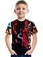 cheap Boys&#039; Tees &amp; Blouses-Kids Boys&#039; T shirt Tee Short Sleeve Graphic Black Children Tops Summer Active 3-12 Years