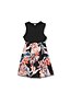 cheap New Arrivals-Mommy and Me Dresses Floral Print Black Maxi Sleeveless Tank Dress Daily Matching Outfits / Summer