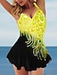 cheap Tankinis-Women&#039;s Plus Size 2 Piece Slimming Tankini Swim Dress