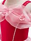 preiswerte Kleider für Mädchen-Kinder Wenig Mädchen Kleid Patchwork Gitter Rote Midi Ärmellos Prinzessin Kleider Regular Fit
