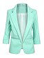 cheap Blazers-Women&#039;s Blazer Pocket Solid Color Chic &amp; Modern Long Sleeve Coat Casual Fall Spring Regular Jacket Light Blue / Daily
