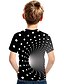 billige T-shirts &amp; Trøjer til Drenge-Drenge 3D Farveblok 3D Print T-shirt Kortærmet 3D-udskrivning Sommer Aktiv Sport Gade Polyester Rayon Børn 2-13 år udendørs Daglig