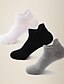 cheap Sports &amp; Outdoors-Adults 1 Pair Running Socks Men&#039;s Anti-Slip Breathable Socks Basketball Football / Soccer Running Jogging Sports Solid Colored Spring, Fall, Winter, Summer Cotton Blend Grey White Black / Athleisure