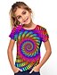 cheap Girls&#039; 3D T-shirts-Kids Girls&#039; 3D Optical Illusion T Shirt