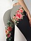 cheap Bottoms-Women&#039;s Stylish Novelty Sporty Elastic Waist Print Leggings Ankle-Length Pants Stretchy Leisure Sports Weekend Graphic Prints Flower Mid Waist Comfort Skinny Gray S M L XL XXL