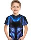 cheap Boys&#039; Tees &amp; Blouses-Kids Boys&#039; T shirt Short Sleeve Light Blue Lake blue Navy 3D Print Dinosaur Animal School Daily Indoor Basic Cool 3-12 Years / Summer