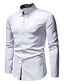 abordables Camisas de hombres-Hombre Camisa Abstracto Cuello Americano Diario Manga Larga Tops Sencillo Elegante Formal Clásico Blanco Negro Vino