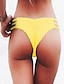 cheap Bikini-Women&#039;s Sexy Bodies Panties Pure Color Sexy Uniforms Hot Soft Wedding Party Vacation Valentine&#039;s Day Polyester Fall Winter Yellow Orange / Spring / Summer