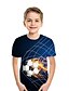 baratos Camisetas Para Meninos-Para Meninos 3D Futebol Americano Camisa Manga Curta Impressão 3D Verão Ativo Roupa de rua Poliéster Infantil 3-12 anos Ao ar livre Diário