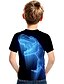 abordables T-shirts et chemises pour garçons-T-shirt Tee-shirts Garçon Enfants Dinosaure Manches Courtes Numérique Animal 3D effet Bleu Enfants Hauts Actif basique Frais Eté Décontractée Usage quotidien 3-12 ans