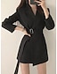 cheap Blazers-Women&#039;s Single Breasted One-button Blazer Solid Colored Dailywear Black / Khaki / Beige S / M / L