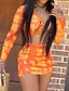 cheap Tankini-Women&#039;s Tankini 2 Piece Swimsuit Push Up Print Color Block Tie Dye Blue Orange Red Swimwear Bathing Suits New Casual Sexy / Padded Bras
