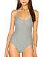 cheap One-Pieces-Women&#039;s Swimwear One Piece Normal Swimsuit Solid Colored Gray Halter Bathing Suits