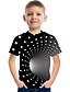 billige T-skjorter og skjorter til gutter-Gutt 3D Fargeblokk 3D Print T skjorte Kortermet 3D-utskrift Sommer Aktiv Sport Gatemote Polyester Rayon Barn 2-13 år utendørs Daglig