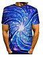 abordables T-Shirts-T shirt Tee Chemise Homme Col Rond Graphic 3D Print Manches Courtes Noir Bleu Violet Rouge 3D effet Imprimer du quotidien Normal Grande Taille Polyester Standard basique Exagéré