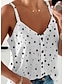 baratos Tops &amp; Blouses-Mulheres Camisola Blusa Estrela Decote V Imprimir Sensual Blusas Branco Preto Vermelho