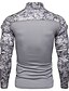 cheap Men&#039;s Socks-Men&#039;s T shirt Tee Camouflage Standing Collar Casual Daily Long Sleeve Zipper Tops Lightweight Casual Classic Muscle Black Gray Army Green / Sports