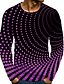 billige T-shirts og tanktops til mænd-Herre T-shirt Grafisk Prikker Rund hals Lyseblå Safirblå Sort Gul Rød 3D-udskrivning Daglig Langærmet Trykt mønster Tøj Basale