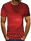 abordables T-Shirts-Tee T shirt Tee Chemise Homme Graphic 3D Print Grande Taille Col Rond Manches Courtes Bleu Violet Jaune Rouge Standard du quotidien Design basique Grand et grand Polyester