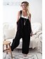 abordables Jumpsuits &amp; Rompers-Mujer Mono Color sólido Casual Ropa Cotidiana Holgado Sin Mangas S M L Verano